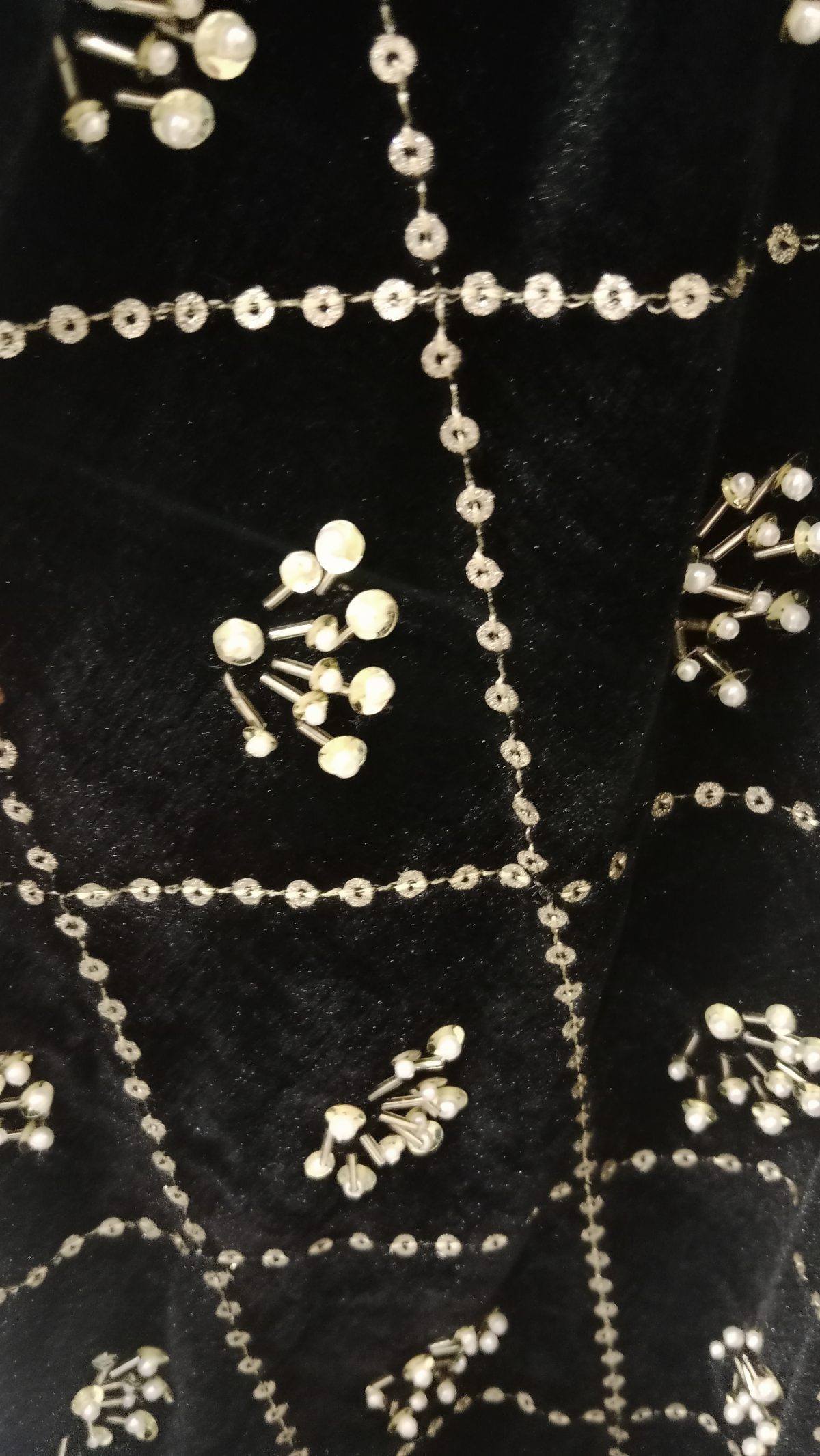 Black Velvet Shawl – Hand Embellished