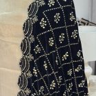 Black Velvet Shawl - Hand Embellished