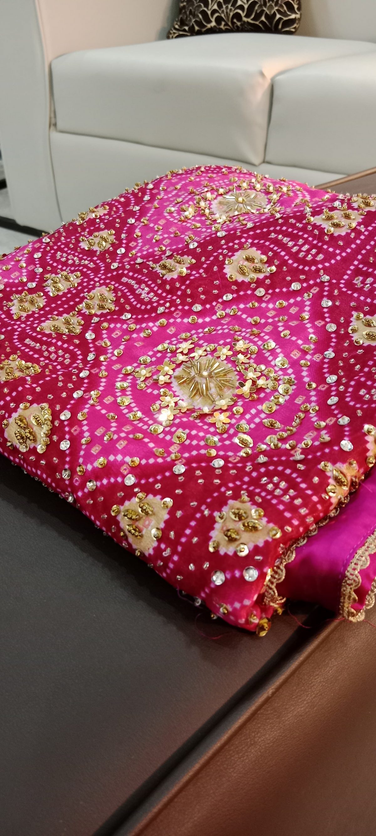 Rani zari double sided shawl