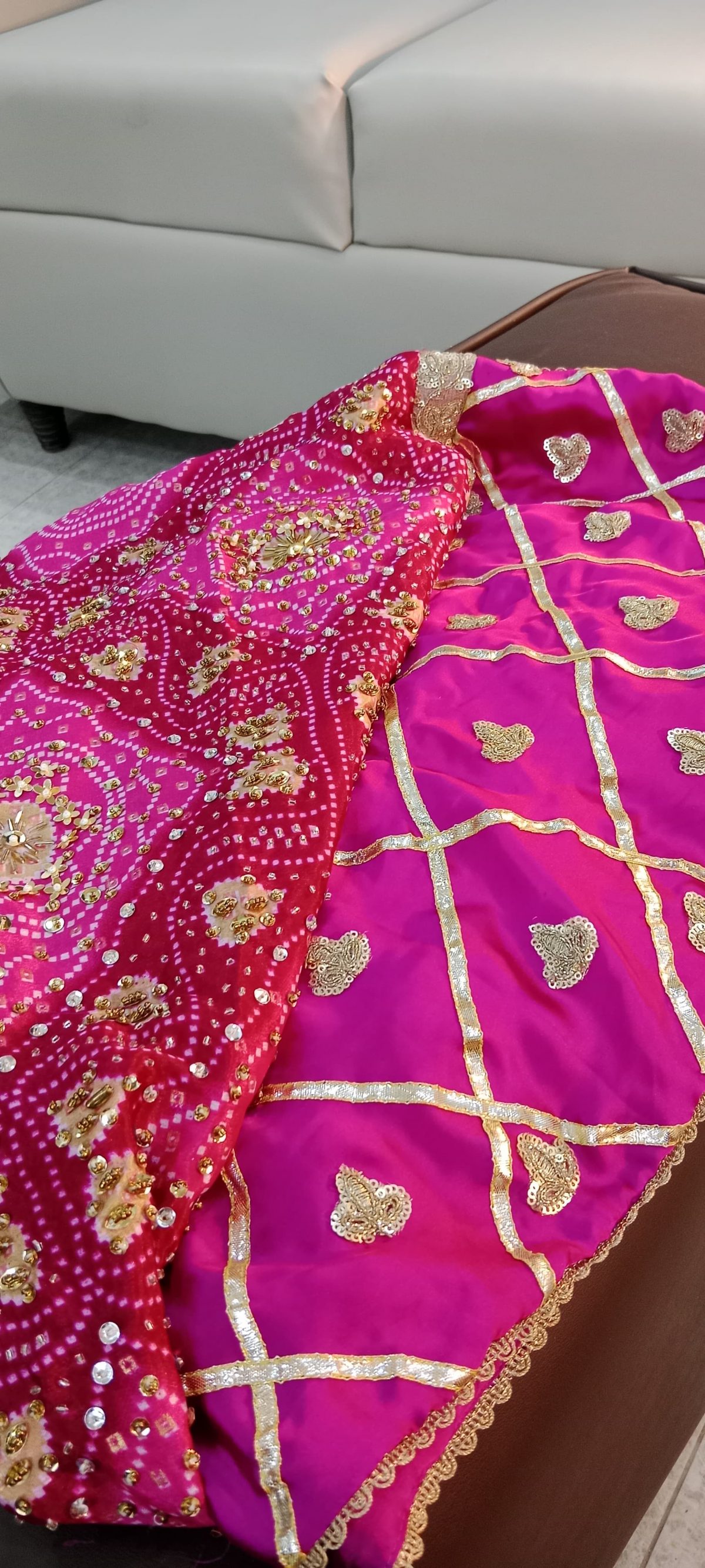 Rani zari double sided shawl