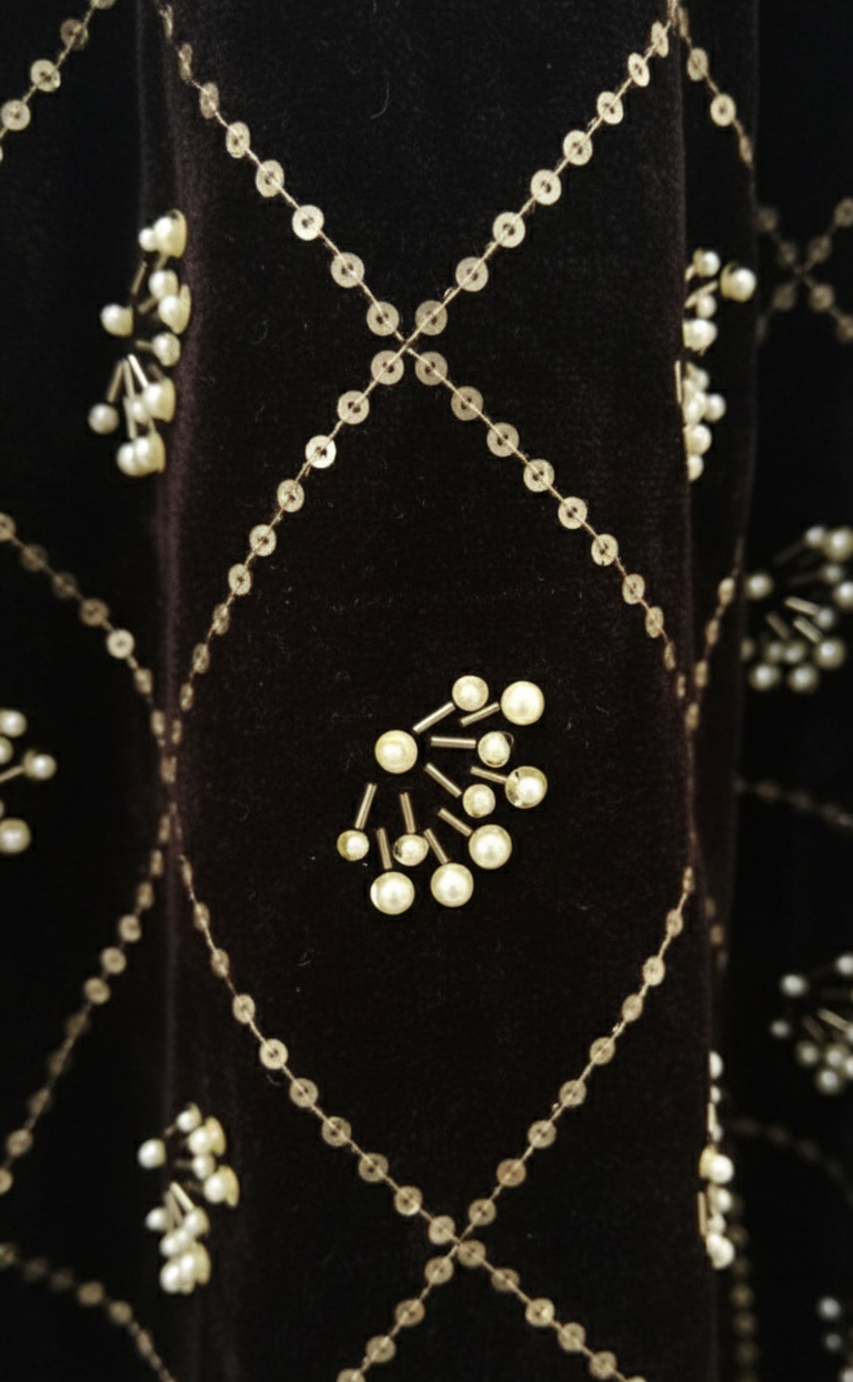 Chocolate brown velvet shawl