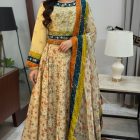 Cream organza lehenga mahoroba