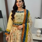Cream organza lehenga mahoroba
