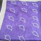 Purple raw silk with organza Patch