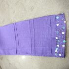 Purple raw silk with organza Patch