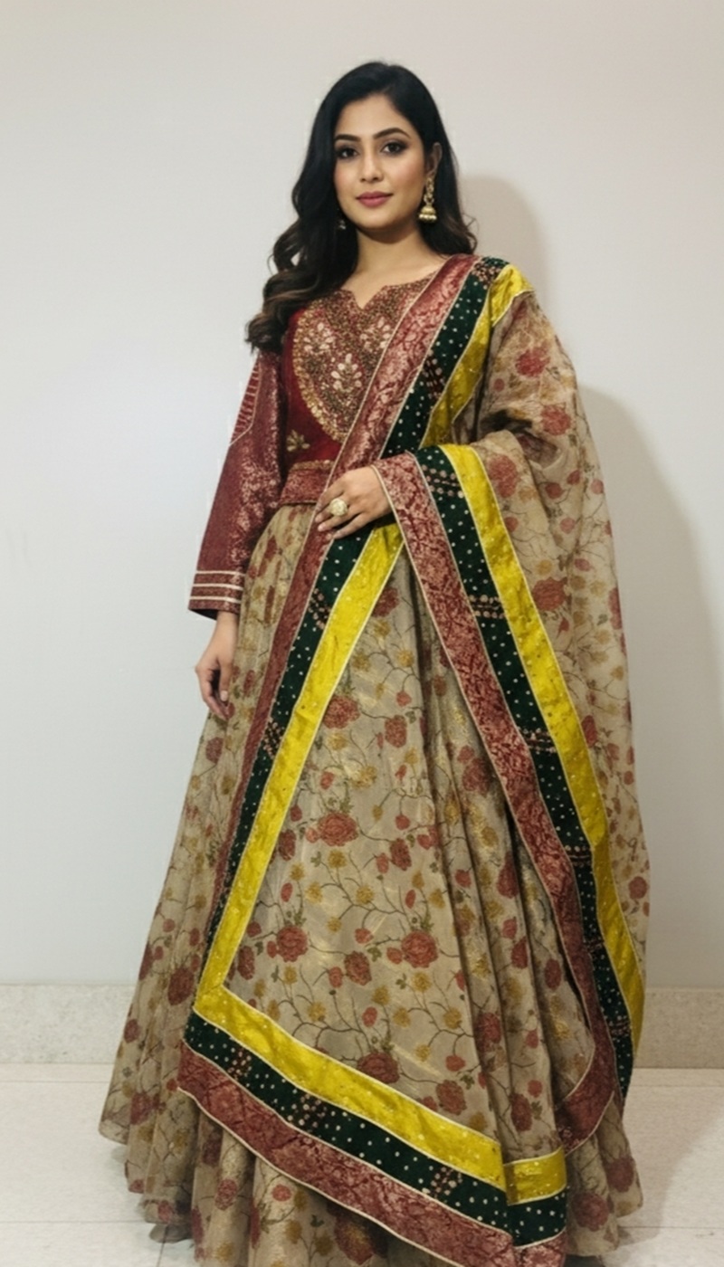 Raw silk jamawar