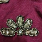 Raw silk jamawar and printed zari organza miray