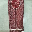 Raw silk jamawar and printed zari organza miray