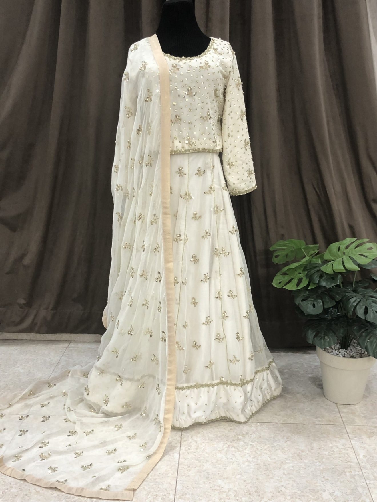 Chiffon Satin Short Choli Lehenga Aylin