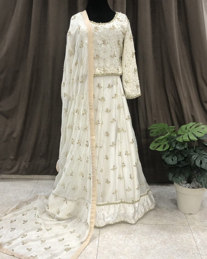 Chiffon Satin Short Choli Lehenga Aylin