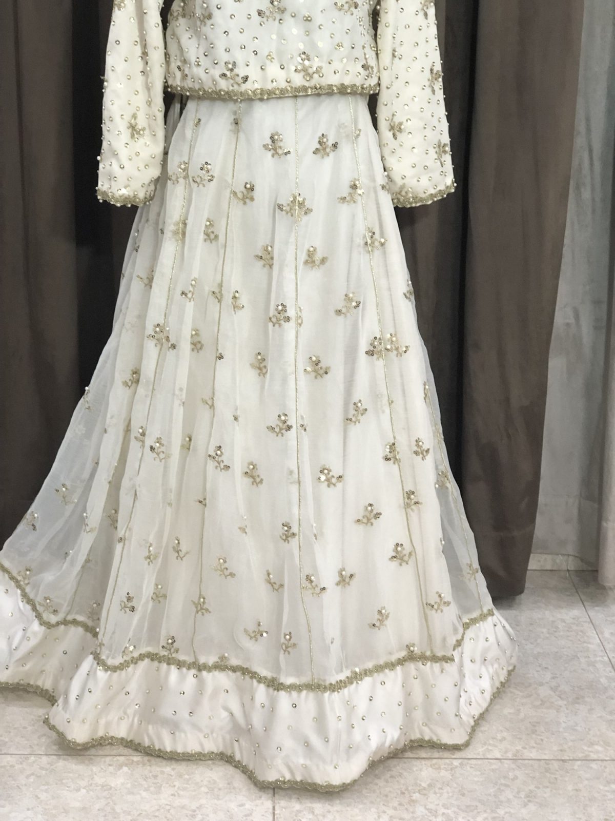 Chiffon Satin Short Choli Lehenga Aylin