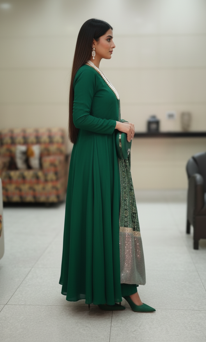 Noor E Zari Double Sided Shawl