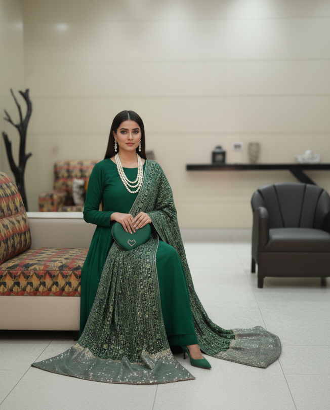 Noor E Zari Double Sided Shawl