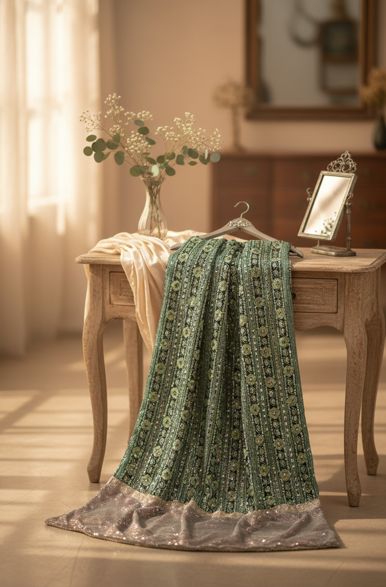 Noor E Zari Double Sided Shawl