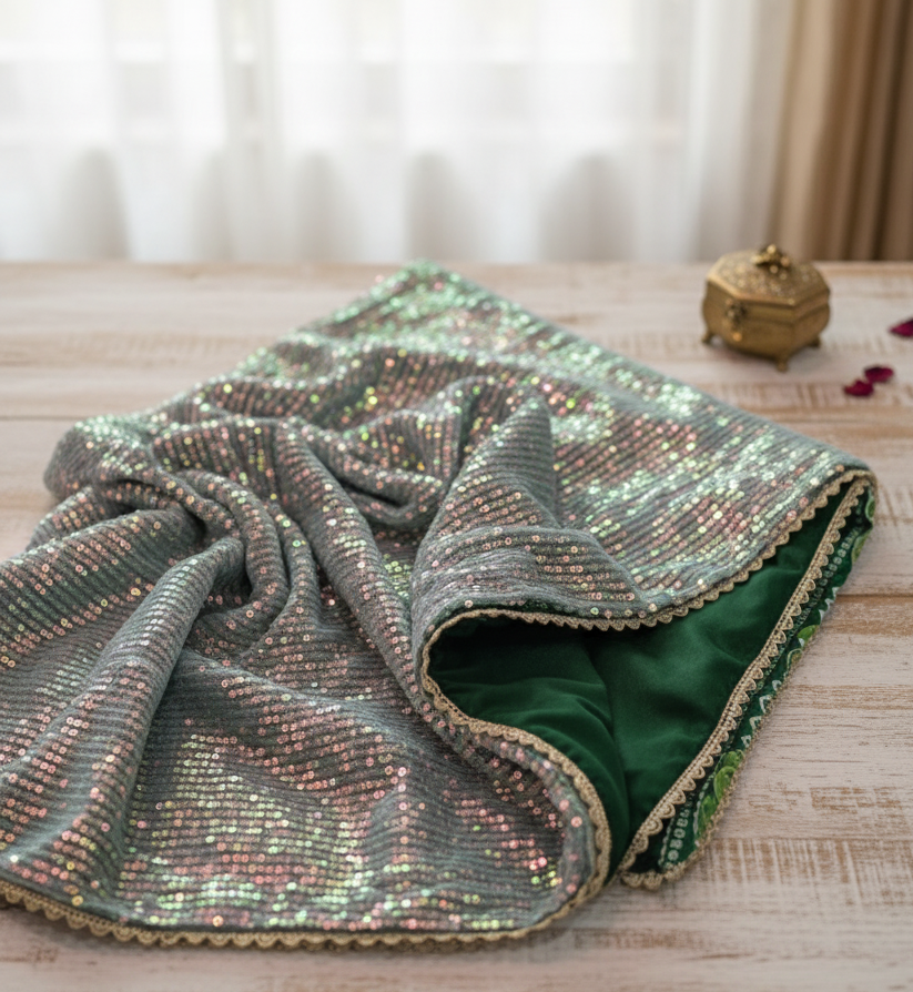 Noor E Zari Double Sided Shawl