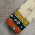 Cream organza lehenga mahoroba