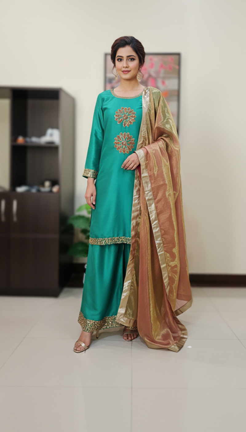 Luxe Raw Silk Ensemble