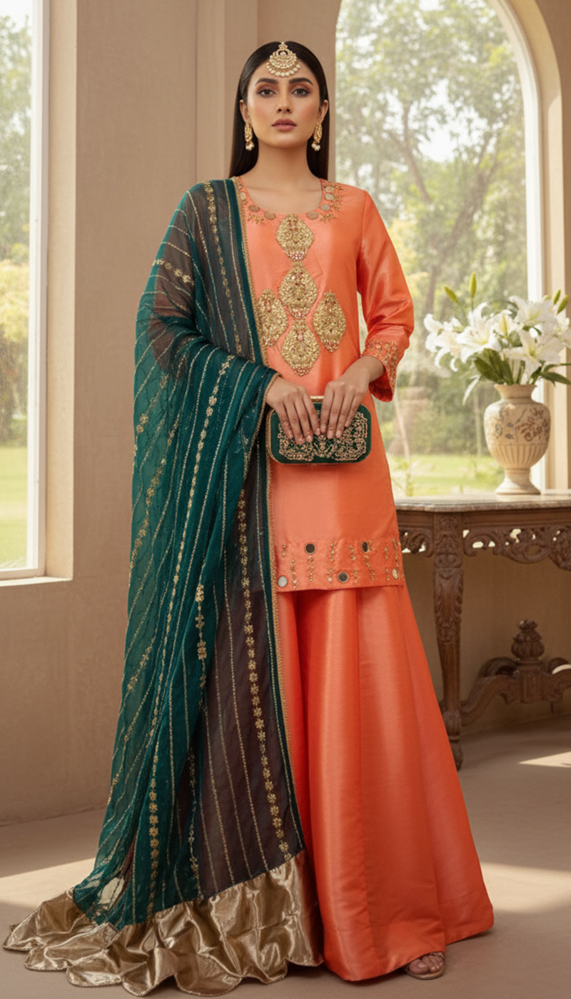 Amber Aura Sharara Set