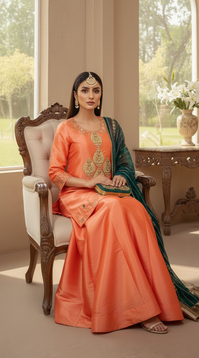 Amber Aura Sharara Set